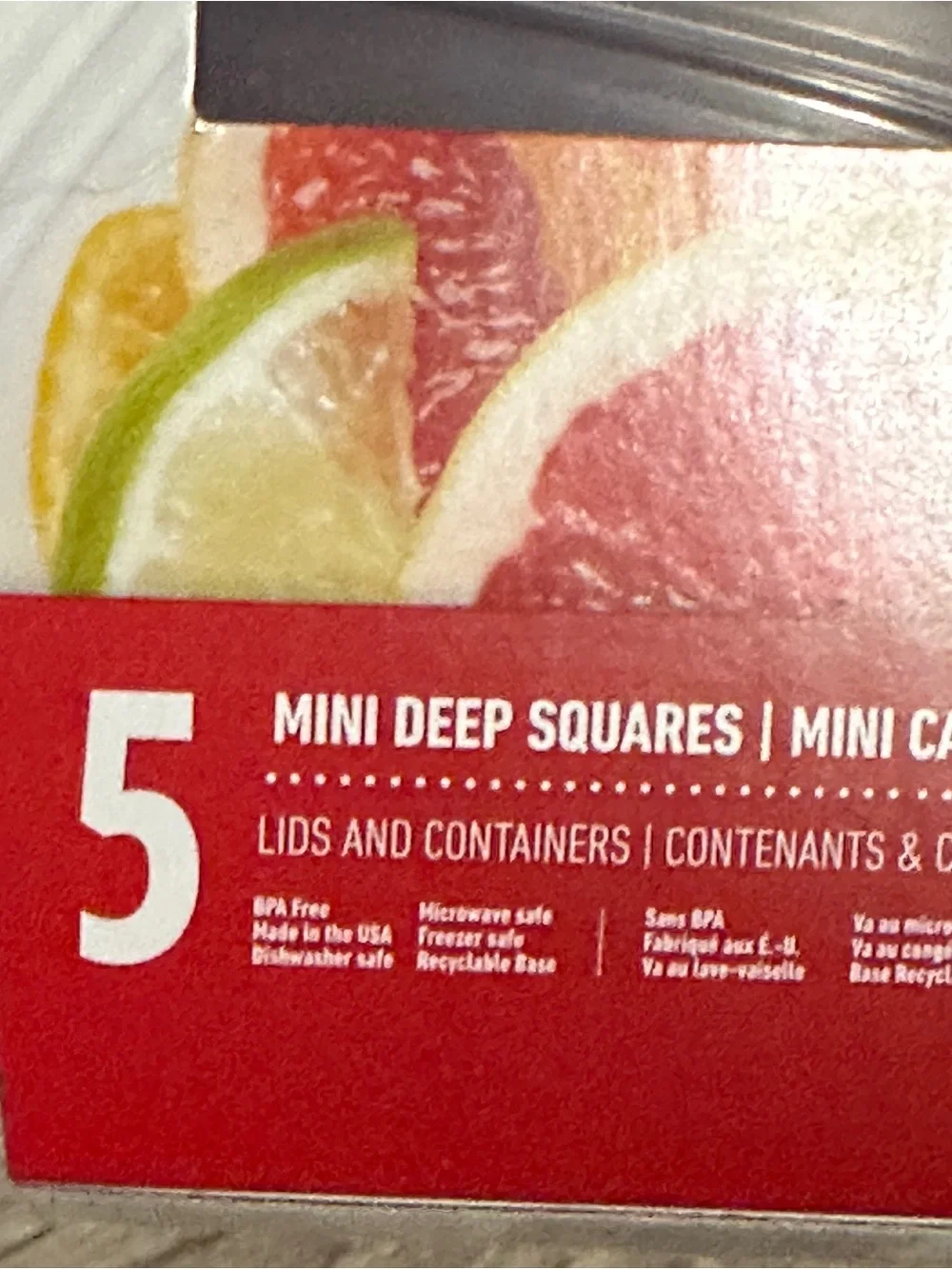 Rubbermaid Takealongs Set of 3 Rectangles 4 Cups/Set Of 4-2.1 Cups Deep Squares